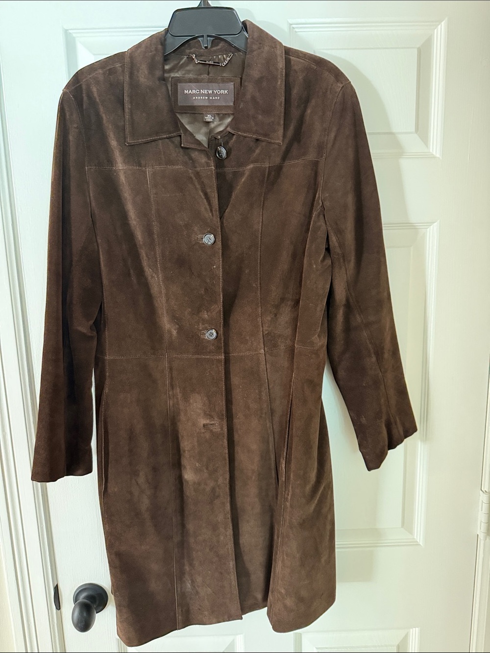 Marc New York Brown Suede Button-Front Jacket - Picture 2 of 16